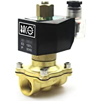 BACOENG AC220V 1-2&quot- válvula de solenoide eléctrica Latón Solenoid Valve para agua aire aceite NA